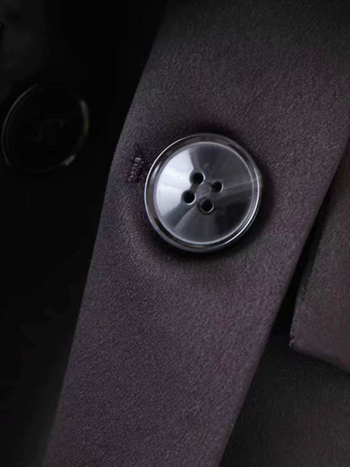 Notched Collar Self Tie Blazer Dress