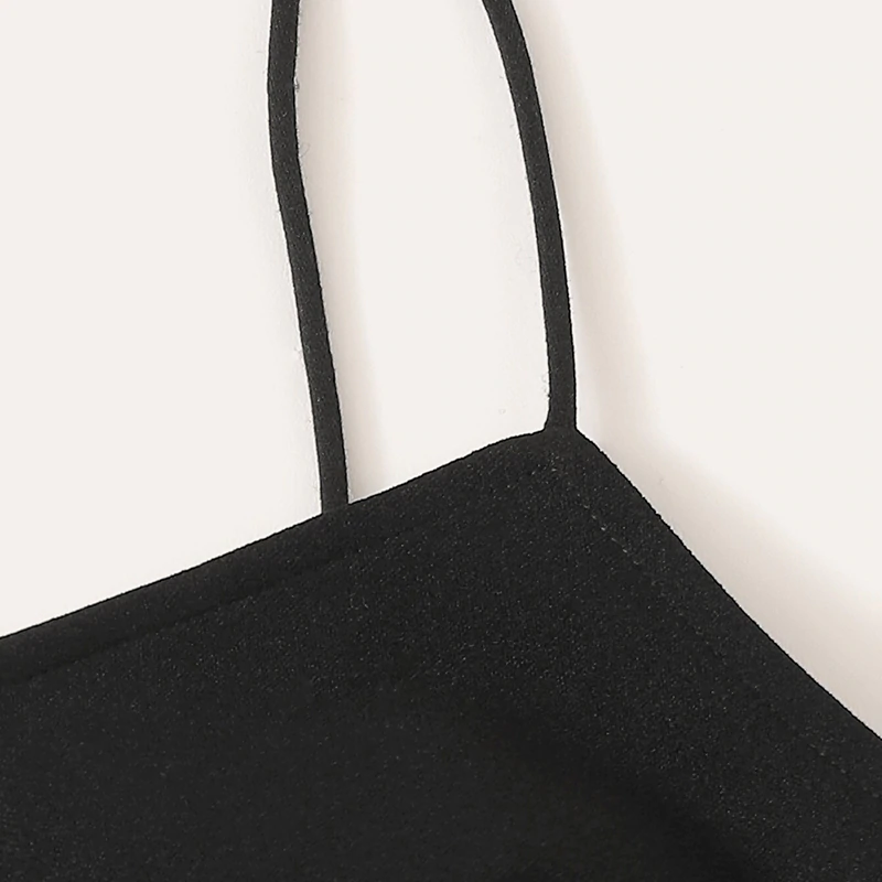 V-Cut Crop Cami Top And Skirt