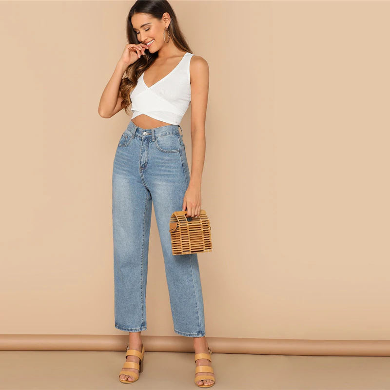 Fitted Wrap Knot Back Crop Top